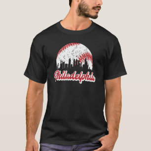 Vintage Philadelphia Skyline Retro Philly Cityscap T-Shirt