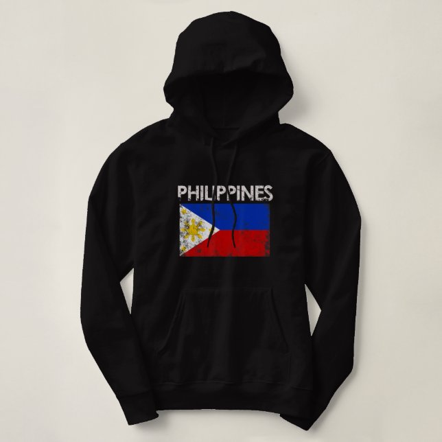 Vintage Philippines Filipino Flag Pride.png Hoodie (Design Front)