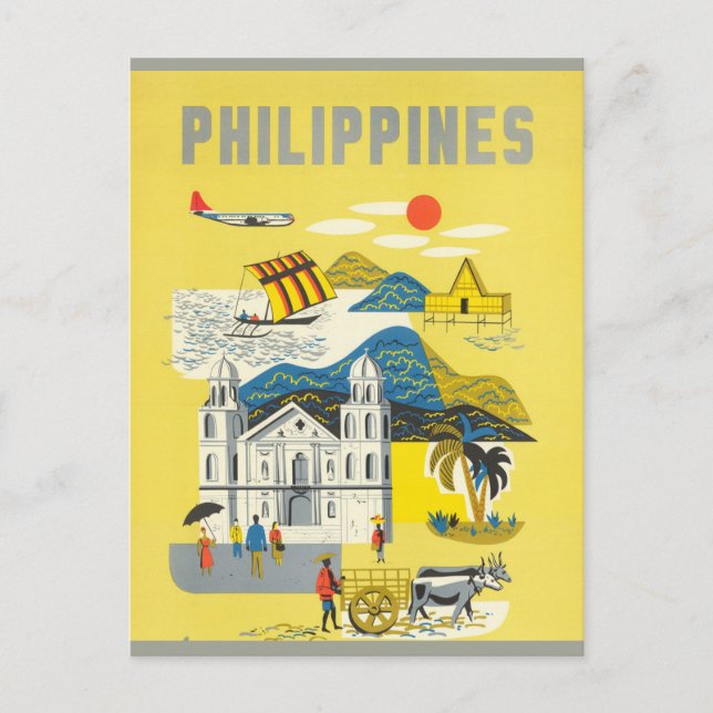 Vintage Phillipines Travel Postcard (Front)