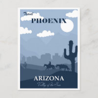 Vintage Phoenix Arizona Travel Poster