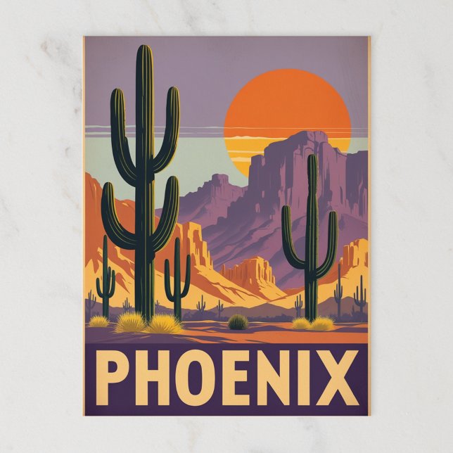 Vintage Phoenix Desert Sunset Postcard (Creator Uploaded)