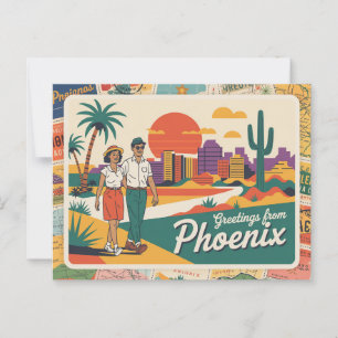 Vintage Phoenix Postcard   Greetings from Phoenix