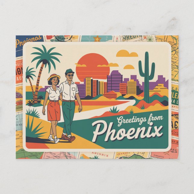 Vintage Phoenix Postcard | Greetings from Phoenix (Front)