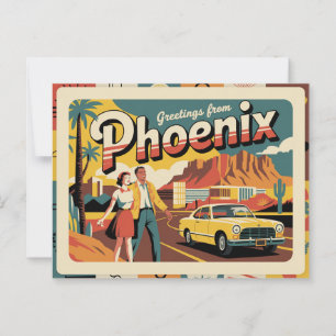 Vintage Phoenix Postcard   Greetings from Phoenix
