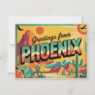 Vintage Phoenix Postcard Greetings from Phoenix