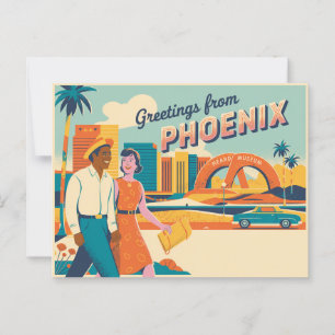 Vintage Phoenix Postcard   Greetings from Phoenix