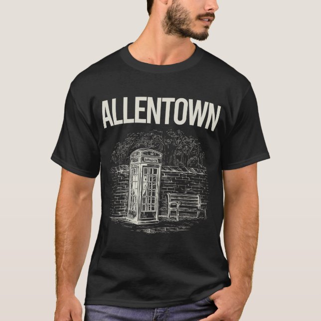 Vintage Phone Booth Allentown T-Shirt (Front)