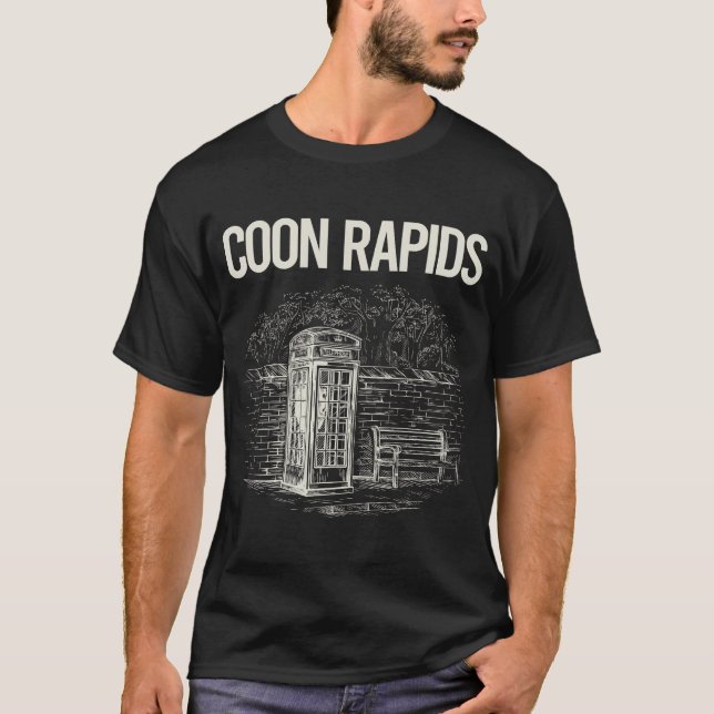 Vintage Phone Booth Coon Rapids T-Shirt (Front)