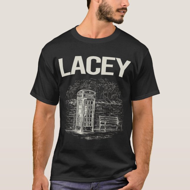 Vintage Phone Booth Lacey T-Shirt (Front)