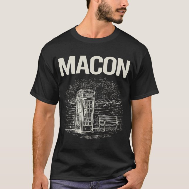 Vintage Phone Booth Macon T-Shirt (Front)