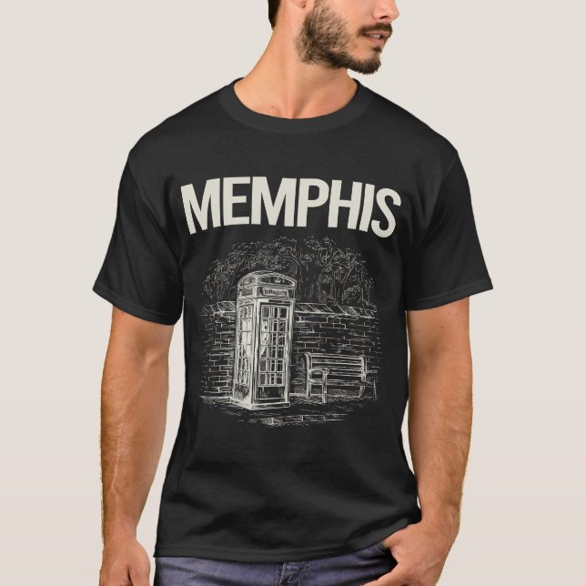 Vintage Phone Booth Memphis T-Shirt (Front)