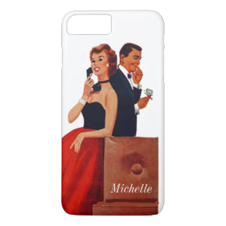 Vintage Phone Couple white iPhone 7 Plus Case-Mate iPhone Case