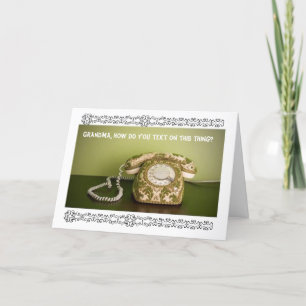 Vintage Phone - Texting Card