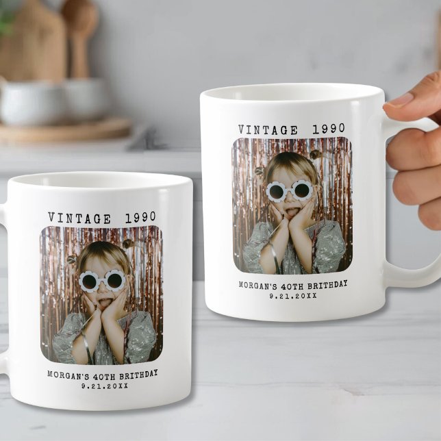 Vintage Photo Birthday Coffee Mug (Vintage Photo Birthday Coffee Mug)