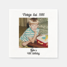 Vintage Photo Birthday Personalised