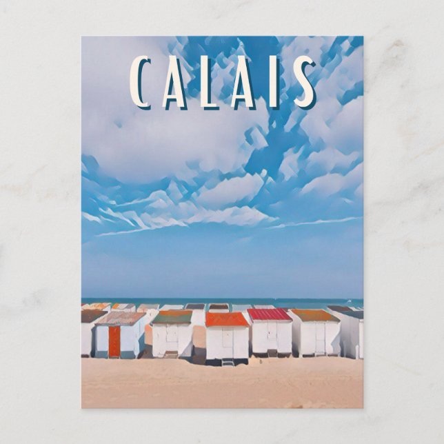 Vintage Photo Calais Postcard (Front)