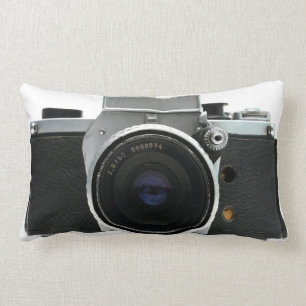 vintage photo camera photographer analogue old lumbar cushion