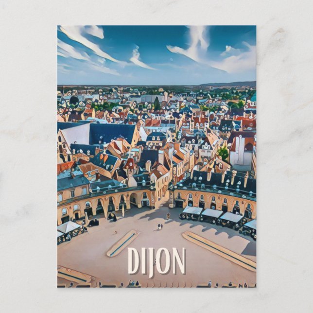Vintage Photo Dijon Postcard (Front)