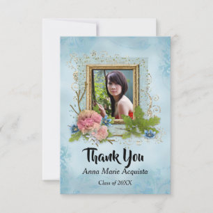 Vintage Photo Graduation Thank You Card
