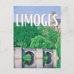 Vintage Photo Limoges Postcard