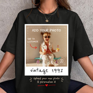 Vintage Photo Nostalgic Birthday Custom Year T-Shirt