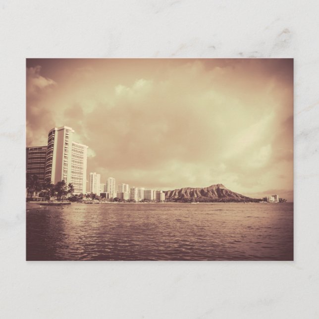 Vintage Photo Of Hawaii Beach Postcard (Front)