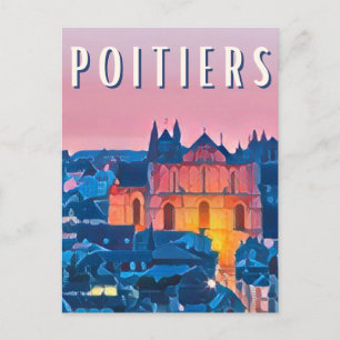 Vintage Photo Poitiers Postcard