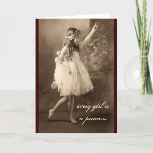 Vintage photo Princess Dance Greeting card