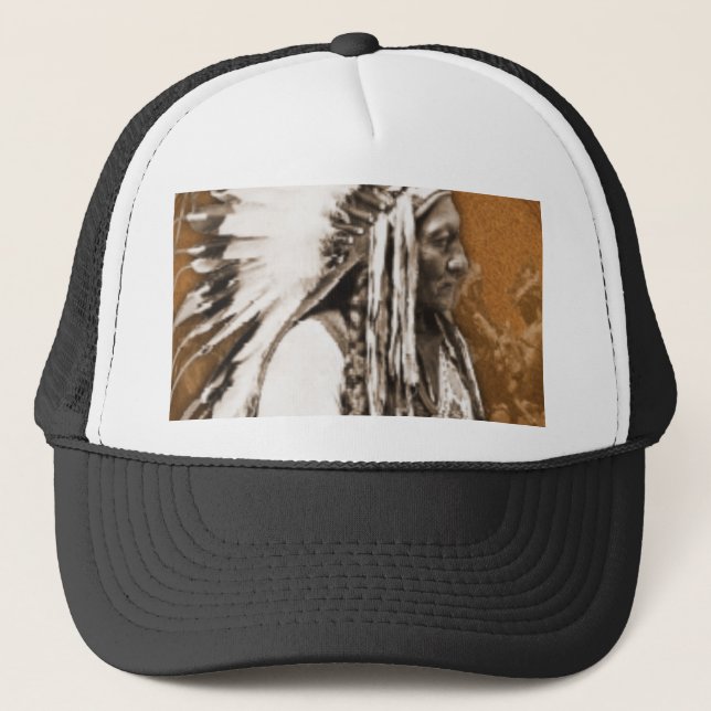Vintage Photo Sitting Bull Cap (Front)