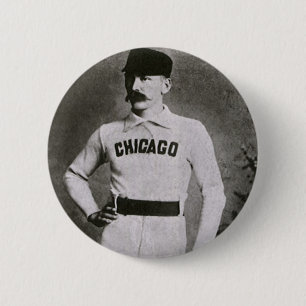 Vintage Photo, Sports Chicago Baseball Player 6 Cm Round Badge
