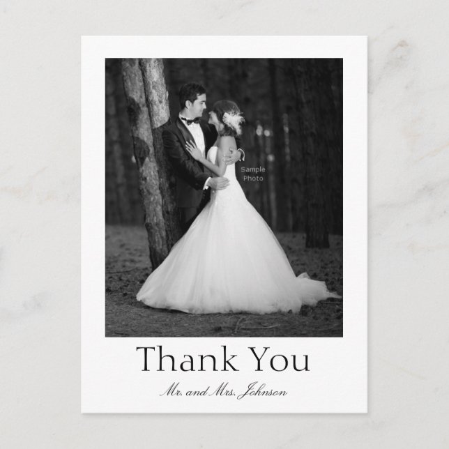 Vintage photo thank you postcard (Front)