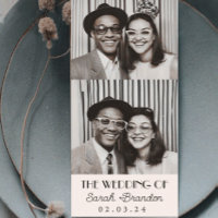 Vintage Photobooth Typography Qrcode Wedding