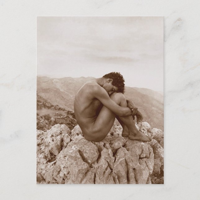 Vintage Photograph Man Wilhelm von Gloeden Postcard (Front)