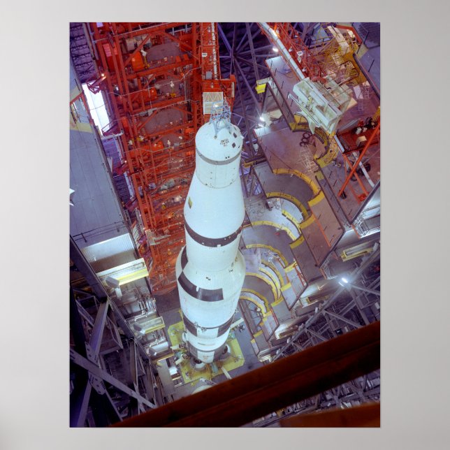 Vintage Photograph of Saturn V Poster (Front)