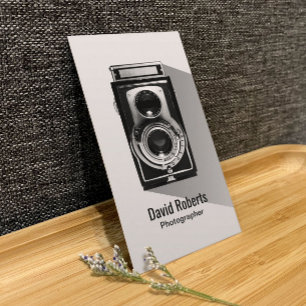 Vintage Photographer Camera Photography Business Card