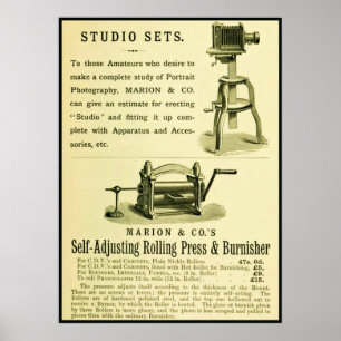 Vintage Photography Ad ~ Studio Sets Poster