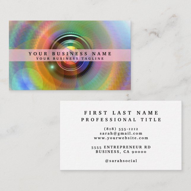 Vintage Photography Camera Business Card (Front/Back)