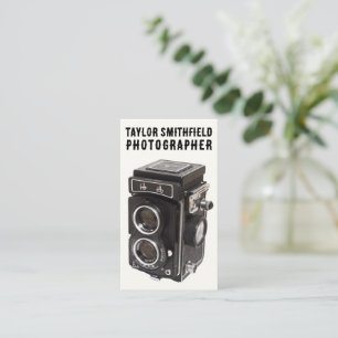 Vintage Photography Trendy Camera Business Card