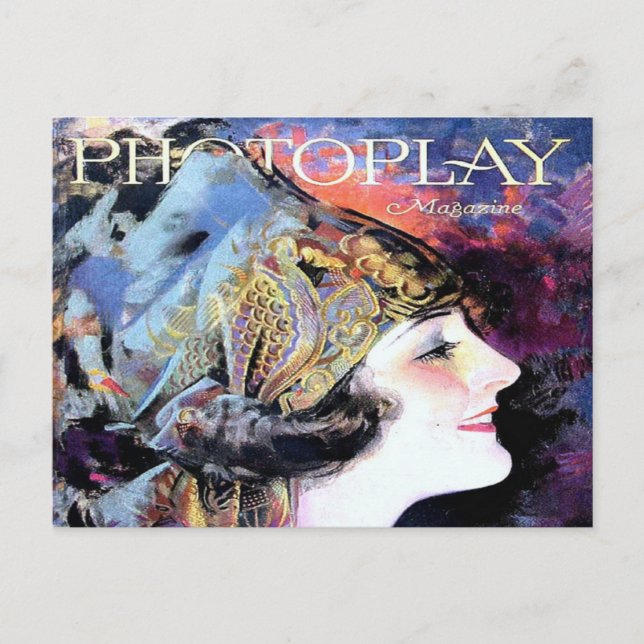 Vintage Photoplay Film Magazine Cover 1923 Postcard (Front)