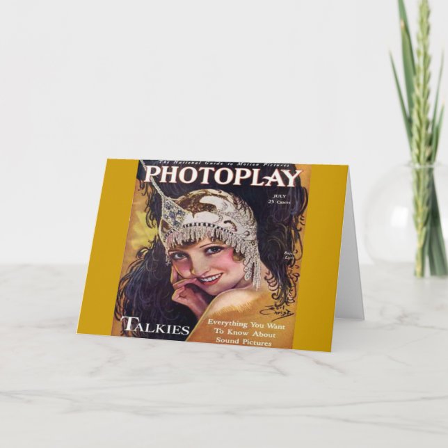 Vintage Photoplay Film Magazine Cover 1929 Card (Front)