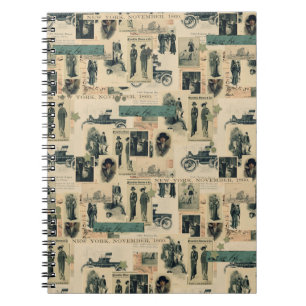 Vintage Photos 19th Century Collage Notebook