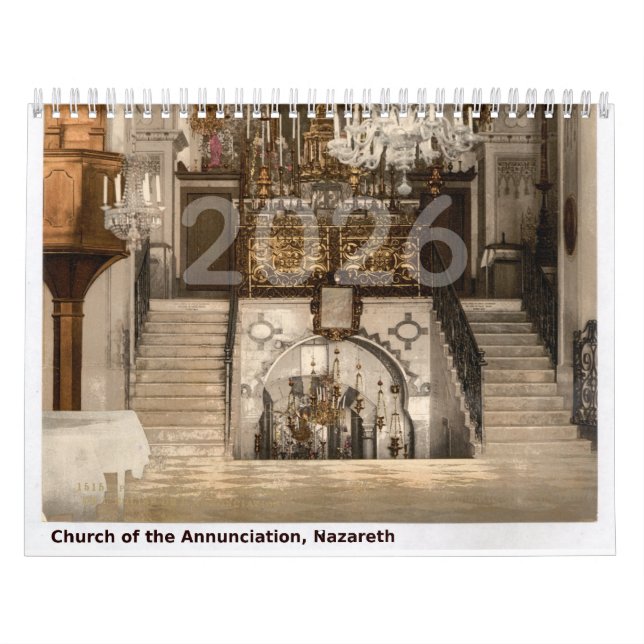 Vintage Photos of Sacred Holy Land Sites Calendar (Cover)