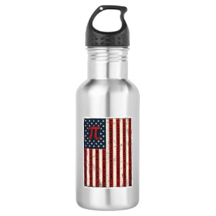 Vintage Pi American Flag Math Teacher Shirt Design 532 Ml Water Bottle