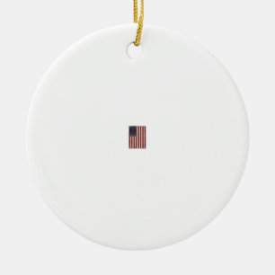 Vintage Pi American Flag Math Teacher Shirt Design Ceramic Tree Decoration