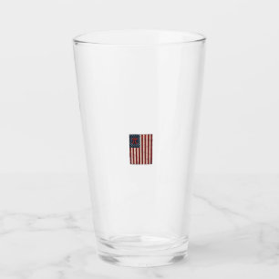 Vintage Pi American Flag Math Teacher Shirt Design Glass
