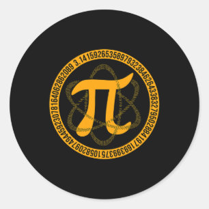 Vintage Pi Day Lover Math Teacher Mathematician Gr Classic Round Sticker