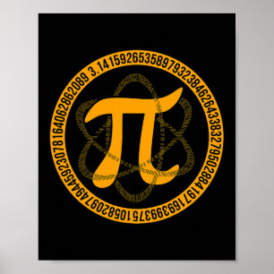 Vintage Pi Day Lover Math Teacher Mathematician Gr Poster