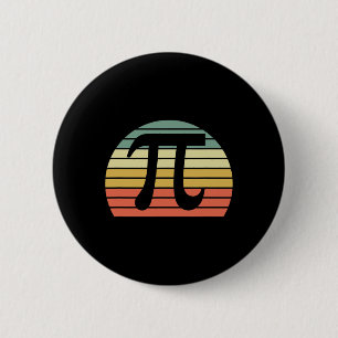 Vintage Pi Day Math 3.14 Nerd Geek Cute Retro Gift 6 Cm Round Badge