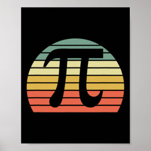 Vintage Pi Day Math 3.14 Nerd Geek Cute Retro Gift Poster