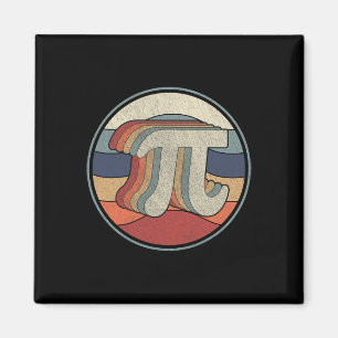 Vintage Pi Day Math 70s 80s Reto Pi Symbol Teacher Magnet